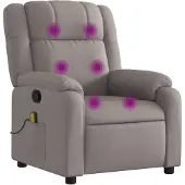 vidaXL Massagesessel Taupe Stoff