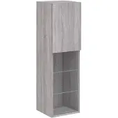vidaXL TV-Schrank mit LED-Leuchten Grau Sonoma 30,5x30x102 cm
