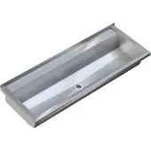 Kwc Waschrinne, PLANOX, Edelstahl, W.-mont, 3000x210x442 mm, m. Arm-bank