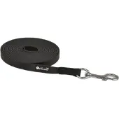 Petlando Schleppleine Trekking 15mm für Hunde Schwarz 10 m