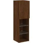 vidaXL TV-Schrank mit LED-Leuchten Braun Eichen-Optik 30,5x30x102 cm