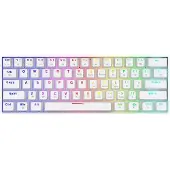 Savio WHITEOUT X2 RED, 60%, Kabelgebunden, USB, Mechanischer Switch, QWERTY, Weiß