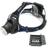 Esperanza EOT005, Stirnband-Taschenlampe, Schwarz, Blau, Aluminium, Drehregler, LED, 3 W