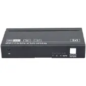 VivoLink VLSW131, HDMI, Schwarz, 60 fps, 3840 x 2160 Pixel, 4K Ultra HD, 105 mm