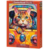 Castorland Puzzle mit 1000 Teilen „Cat Bus Travel“ von 105229
