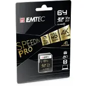 Emtec ECMSD64GXC10SP, 64 GB, SDXC, Klasse 10, 95 MB/s, 90 MB/s, Schwarz