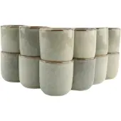 OTIX Espressotassen Set von 12 Kaffeetassen 80 ml Becher Ton BEECH