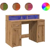 vidaXL LED-Schreibtisch Artisan-Eiche 120x55x91 cm Holzwerkstoff