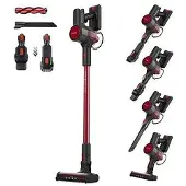 Taurus Crossback Glow, 2-in-1-Stabstaubsauger, Beutellos, Rot, Rechteckig, Trocken, HEPA