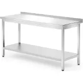 Hendi Arbeitstisch Kitchen Line mit Grundboden und Aufkantung 1600x700x850mm