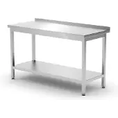 Hendi Arbeitstisch Kitchen Line mit Aufkantung und Grundboden 1400x600x850mm