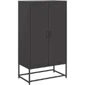vidaXL Highboard Schwarz 68,5x38,5x123,5 cm Stahl