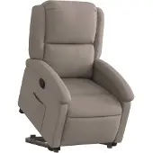 vidaXL Relaxsessel mit Aufstehhilfe Taupe Stoff