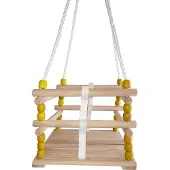 Happy People Babyschaukelsitz "Gitterschaukel", braun (holz), Schaukelsitze, Kinder, bis 40 kg, Massivholz, Babyschaukelsitz, B:30cm T:30cm