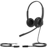 Yealink YHS34 Dual Lite YHS34 Lite Kopfhörer Kabelgebunden Kopfband Anrufe/Musik Schwarz
