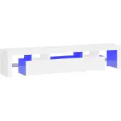 vidaXL TV-Schrank mit LED-Leuchten Weiß 200x36,5x40 cm
