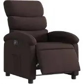 vidaXL Relaxsessel Elektrisch Dunkelbraun Stoff