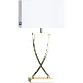 By Rydens Omega Tischleuchte 52cm Messing-weiß
