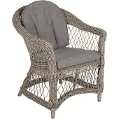 Brafab Kamomill Gartensessel inkl. Sitzkissen Geflecht/Olefin Beige