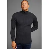 Bruno Banani Rollkragenpullover in Rippenqualität