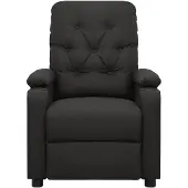The Living Store Massagesessel Schwarz Stoff