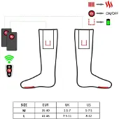 Glovii Beheizte Socken mit Fernbedienung, GQ3 | Größe: M