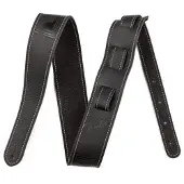 Fender Leder-Gitarrengurt mit Monogramm Schwarz