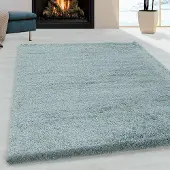 Adana Carpets Hochflor Teppich - Fuzzy Hellblau 160x230 cm
