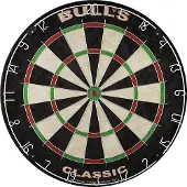 Bulls Klassische Sisal Dartscheibe, Offizielle Turniermaße, reflexionsfreier Zahlenring