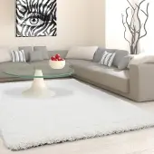 FLOOR Hochflor Teppich - Life Creme Weiß 80x150 cm