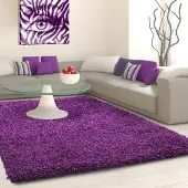 FLOOR Hochflor Teppich - Life Lila 200x290 cm
