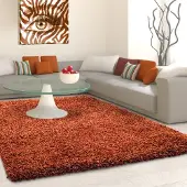 FLOOR Hochflor Teppich - Life Terracotta 80x150 cm