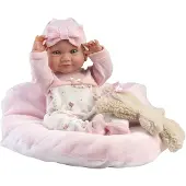 Llorens Vinyl Babypuppe Nico mit rosa Kissen 40cm