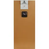 Beliani Wanduhr Gold aus Eisen Rechteckig 22 x 50 cm Modern Minimalistisch Wohnaccessoires Dekoration für Wohnzimmer Schlafzimmer Küche Flur