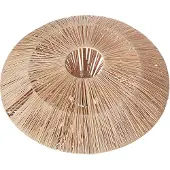 Beliani Tischlampe Naturfarben aus Stroh Boho Stil Modern Tischleuchte Leselampe für Nachttisch Schlafzimmer Wohnzimmer Wohnaccessoires