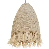 Beliani Hängelampe Naturfarben Boho Stil Modern Hängeleuchte für Esstisch Esszimmer Wohnzimmer Schlafzimmer