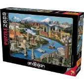 AnaTolian - Puzzle Popular Landmarks - 2000 dielov