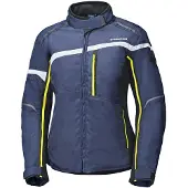 Held Silara wasserdichte Damen Motorrad Textiljacke, blau/neon-gelb, 4XL