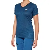 100% Airmatic Womens Short Sleeve Jersey L Slate Blue - atmungsaktives MTB-Tr....