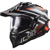 LS2 Helmets LS2 MX701 EXPLORER CARBON EDGE Integralhelm schwarz-fluo orange S S in orange/schwarz