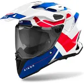 Airoh Commander 2 Reveal Weiß Rot Adventure Helm Größe L