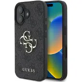 GUESS Apple iPhone 16 Hülle - Kunststoff - - Backcover/Hard Case - Schwarz