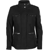 Helstons Tara Damen Motorrad Textiljacke, schwarz, S