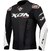 Ixon Lederjacke Vortex 3 Herren, schwarz/weiß - Größe XL