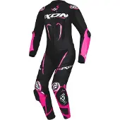 Ixon Vortex 3 Lady Schwarz Pink Weiß 1-Teiler Motorrad Lederkombi Größe XS