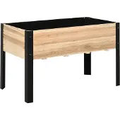 Outsunny Hochbeet Pflanzkasten Blumenkasten mit Vliesstoff Holz 120x60x74cm