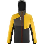 Millet - Atmungsaktive und wasserdichte Skijacke - Atna Peak Jkt M Black/Safran für Herren - Größe S - schwarz