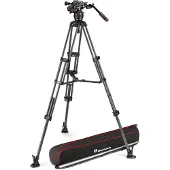 Manfrotto Nitrotech 608 Carbon Video-Stativ mit Mittelspinne