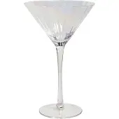 Beliani Martinigläser 4er Set Transparent Schimmernd Geriffelt 220 ml 22 cl Fassungsvermögen Mundgeblasen Cocktailgläser Glaswaren Gläser