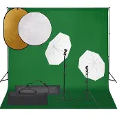 vidaXL Fotostudio-Set mit Beleuchtung, Hintergrund und Reflektor